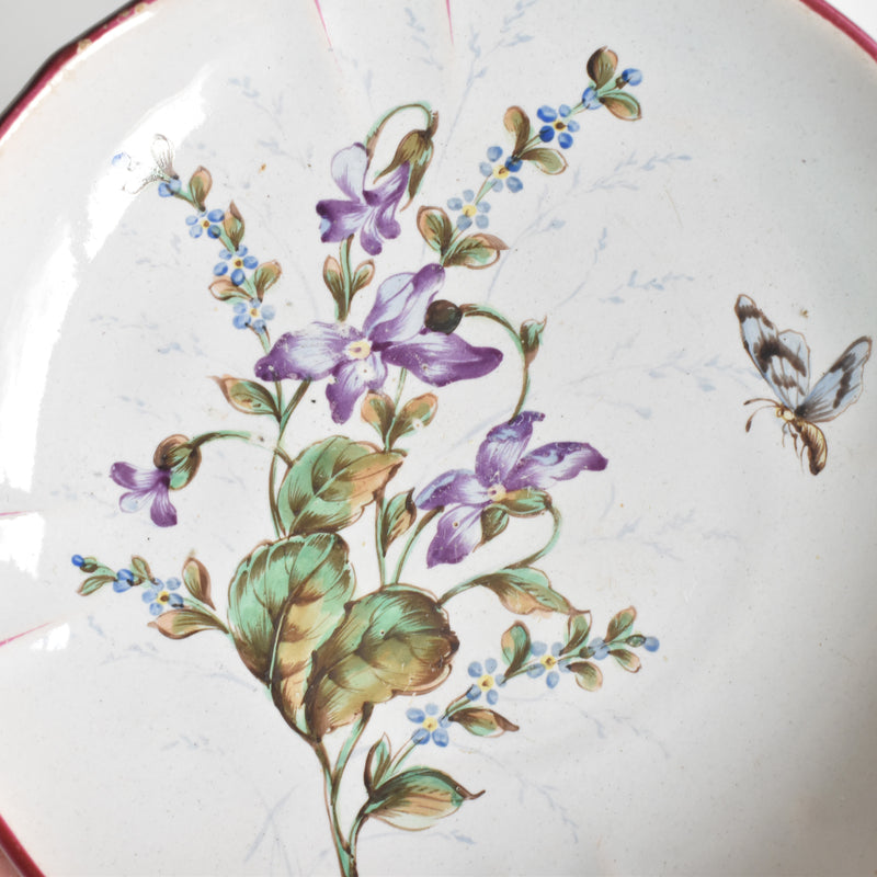Antique Saucer Saint-Clément Émile Gallé Libellule (Dragonfly) F