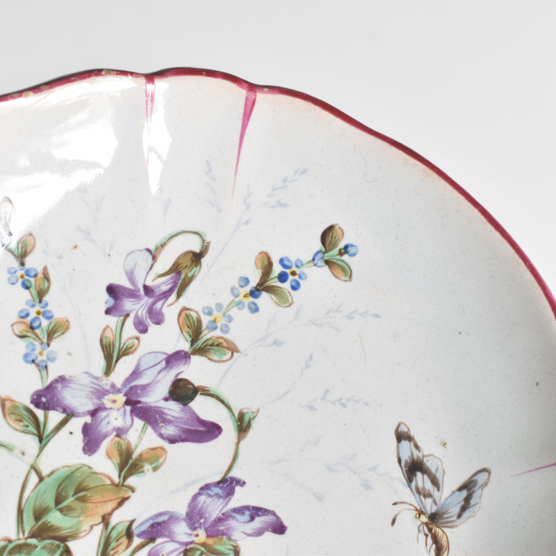 Antique Saucer Saint-Clément Émile Gallé Libellule (Dragonfly) F