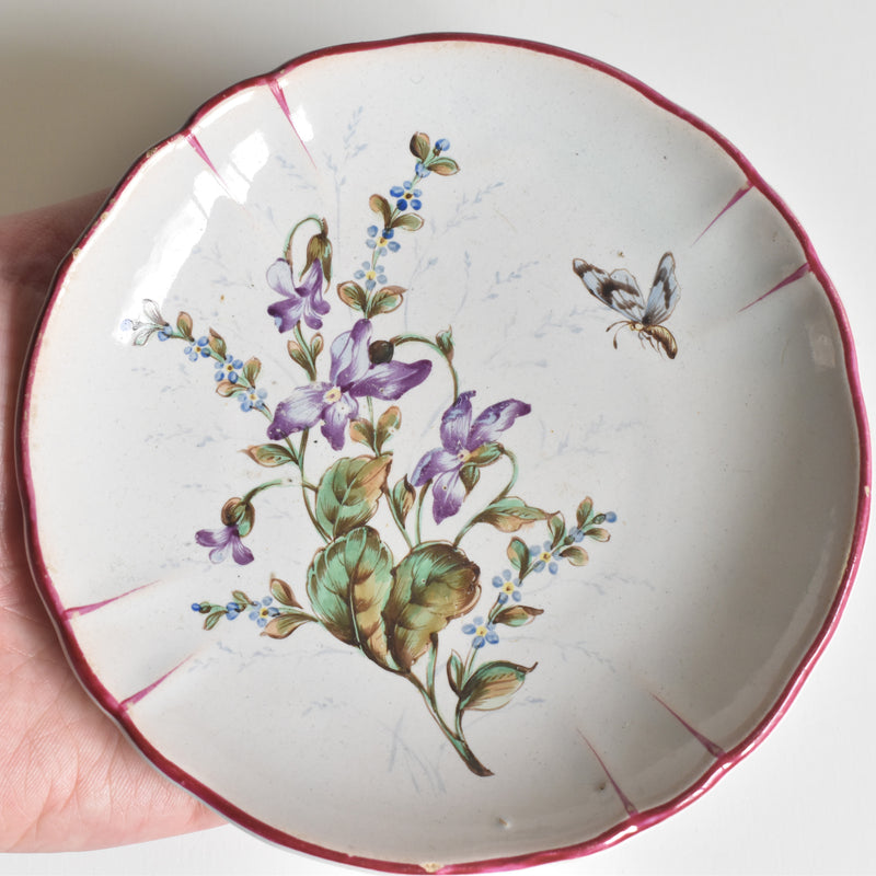 Antique Saucer Saint-Clément Émile Gallé Libellule (Dragonfly) F