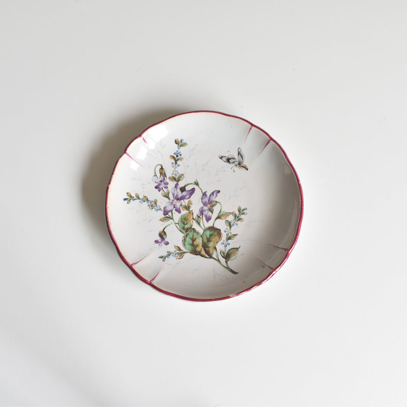 Antique Saucer Saint-Clément Émile Gallé Libellule (Dragonfly) F