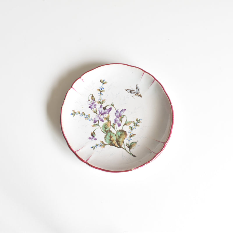 Antique Saucer Saint-Clément Émile Gallé Libellule (Dragonfly) F