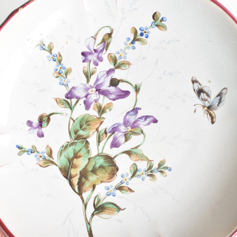 Antique Saucer Saint-Clément Émile Gallé Libellule (Dragonfly) F