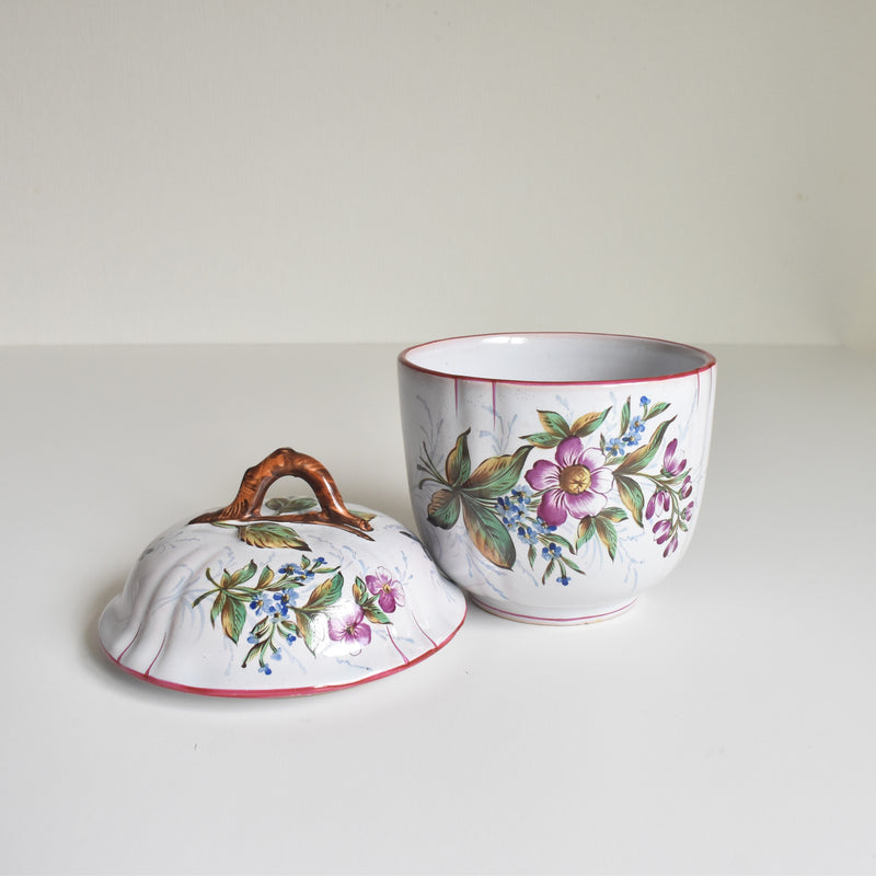 Antique Sugar Pot, Saint Clement, Emile Gallé, Libellule