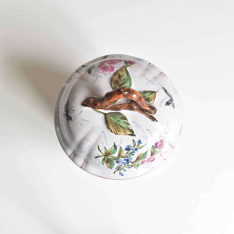 Antique Sugar Pot, Saint Clement, Emile Gallé, Libellule