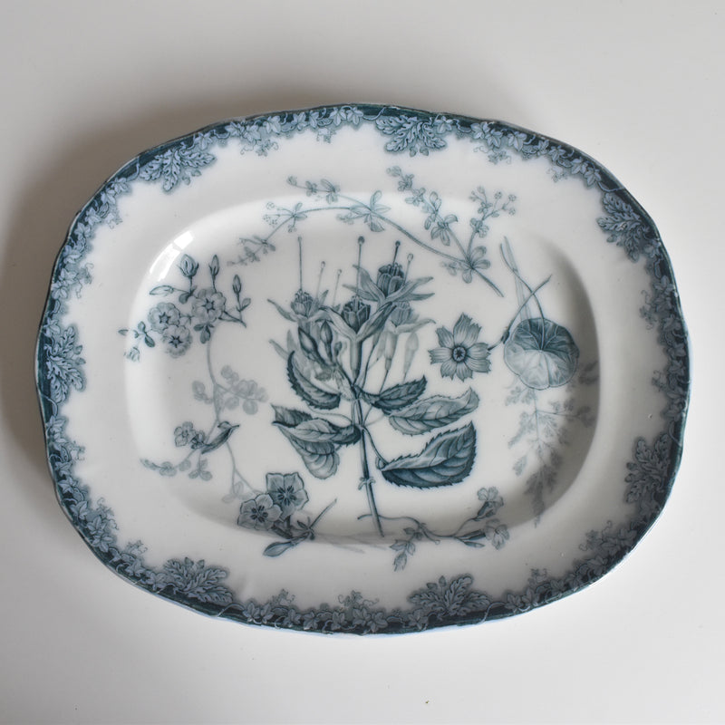 アンティーク 長方形大皿 イギリス窯 N92 34cm