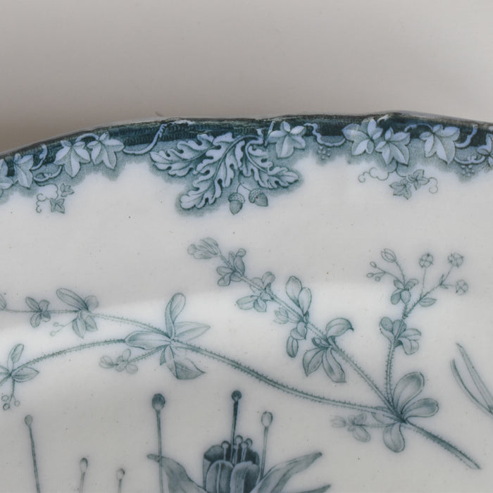 アンティーク 長方形大皿 イギリス窯 N92 34cm