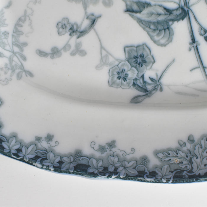 アンティーク 長方形大皿イギリス窯 N92 39.5cm