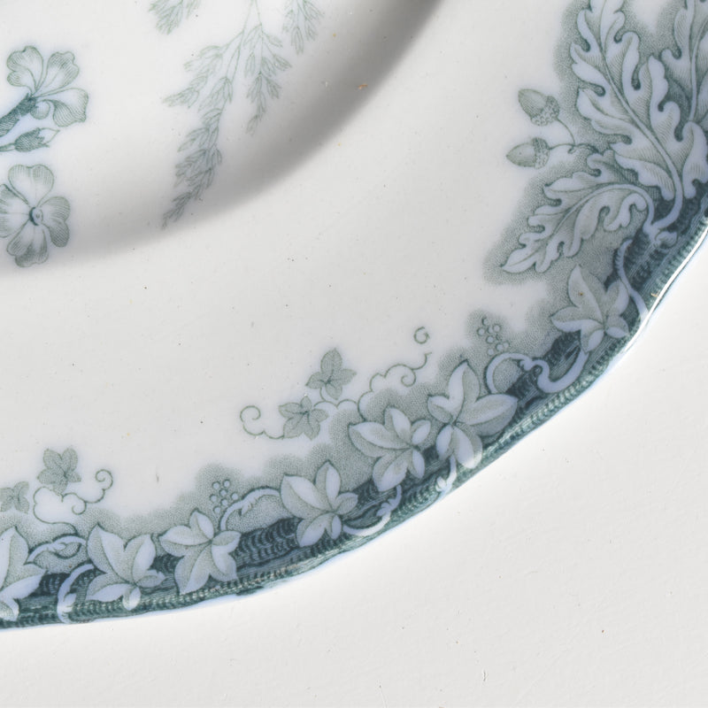 アンティーク 長方形大皿と水切りプレート イギリス窯 N92 39.5cm