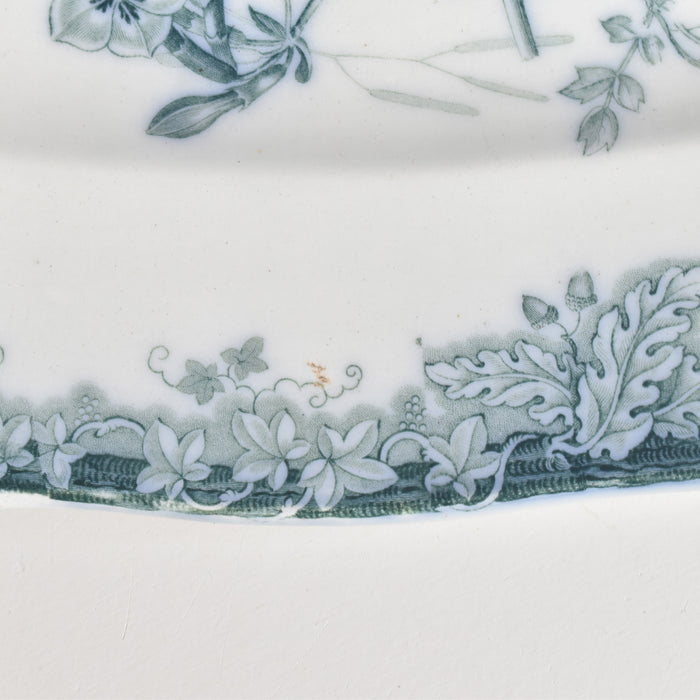 アンティーク 長方形大皿と水切りプレート イギリス窯 N92 39.5