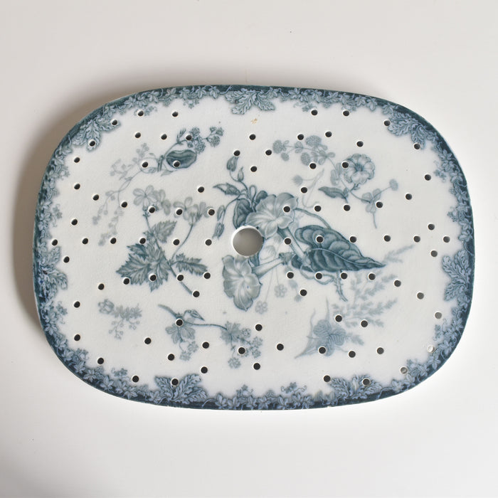 アンティーク 長方形大皿と水切りプレート イギリス窯 N92 39.5cm