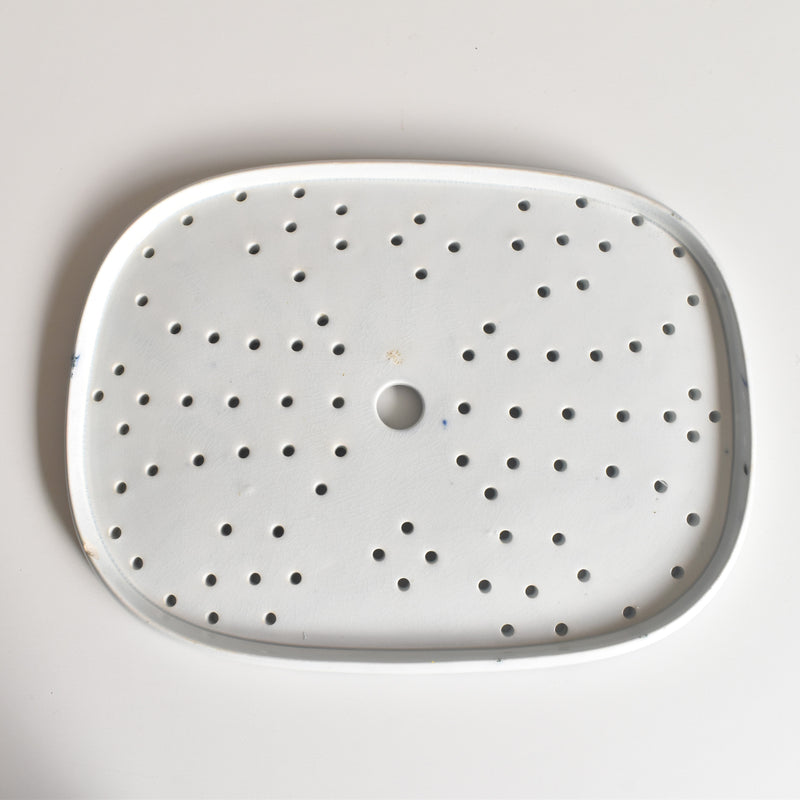 アンティーク 長方形大皿と水切りプレート イギリス窯 N92 39.5cm