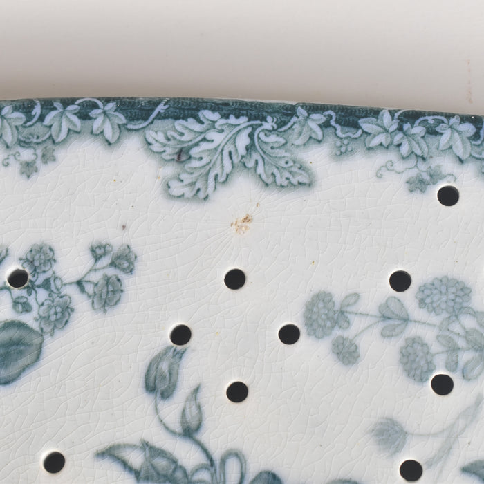 アンティーク 長方形大皿と水切りプレート イギリス窯 N92 39.5cm