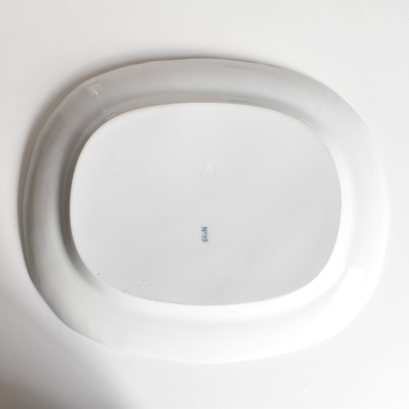 アンティーク 長方形大皿と水切りプレート イギリス窯 N92 39.5cm