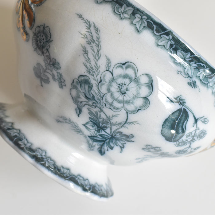 アンティークソーシエール＆レードル イギリス窯 N92