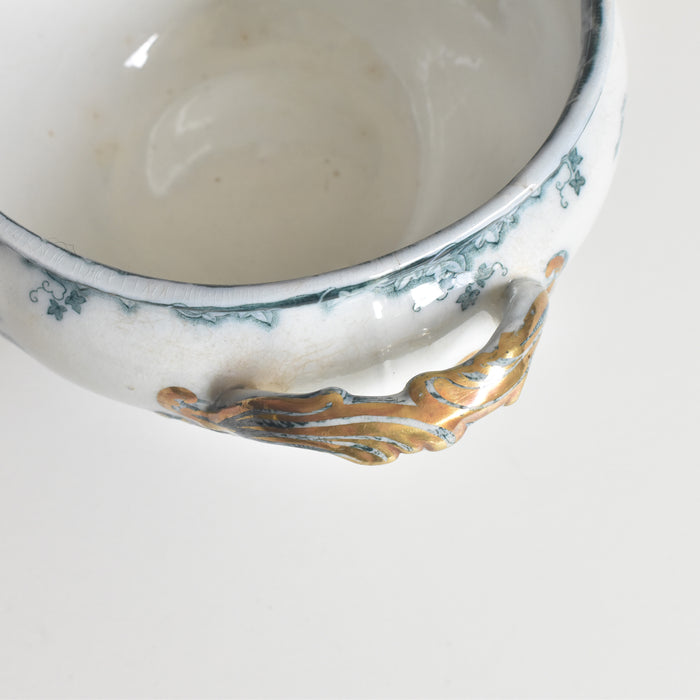 アンティークソーシエール＆レードル イギリス窯 N92