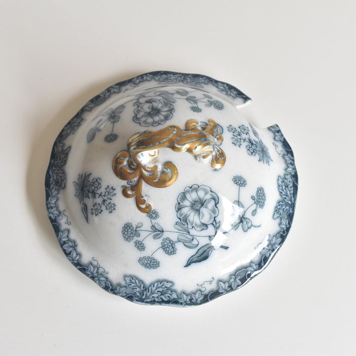 アンティークソーシエール＆レードル イギリス窯 N92