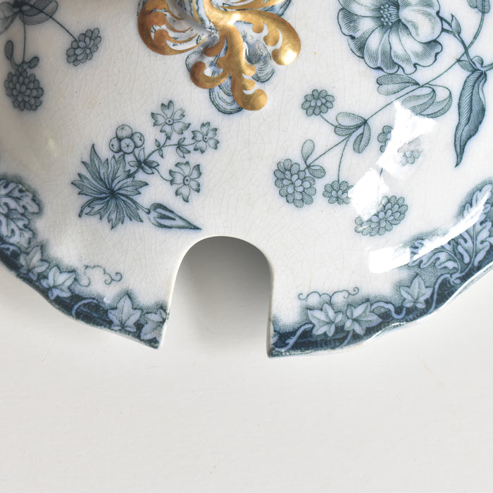 アンティークソーシエール＆レードル イギリス窯 N92