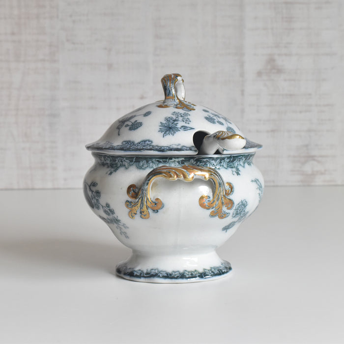 アンティークソーシエール＆レードル イギリス窯 N92