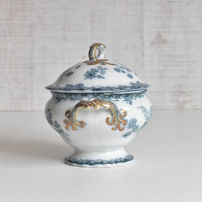 アンティークソーシエール＆レードル イギリス窯 N92