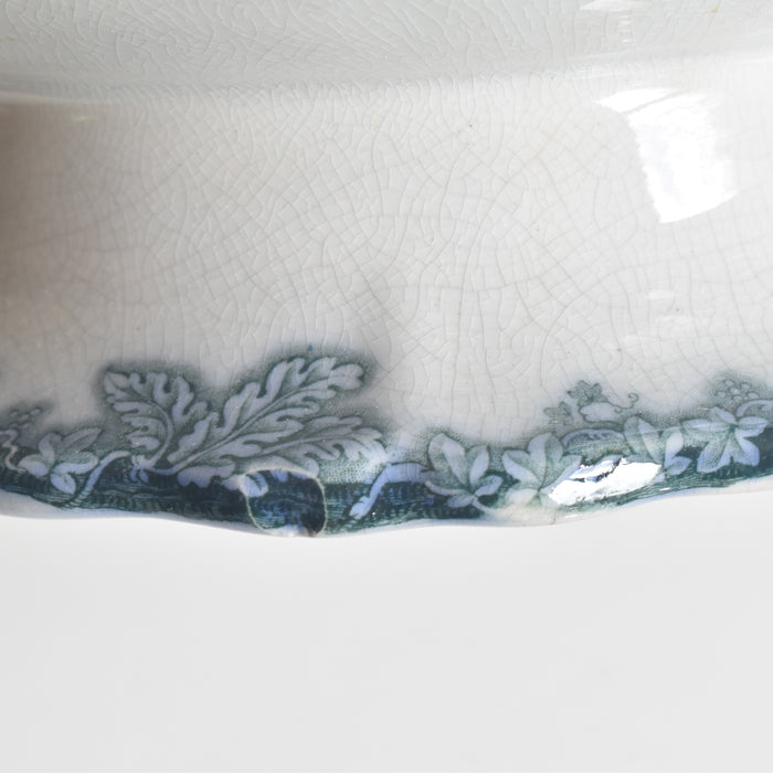 アンティーク レードル アンティーク菫色花柄レードルラック魅力満載