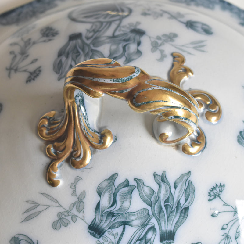 アンティークスーピエール＆レードル イギリス窯 N92