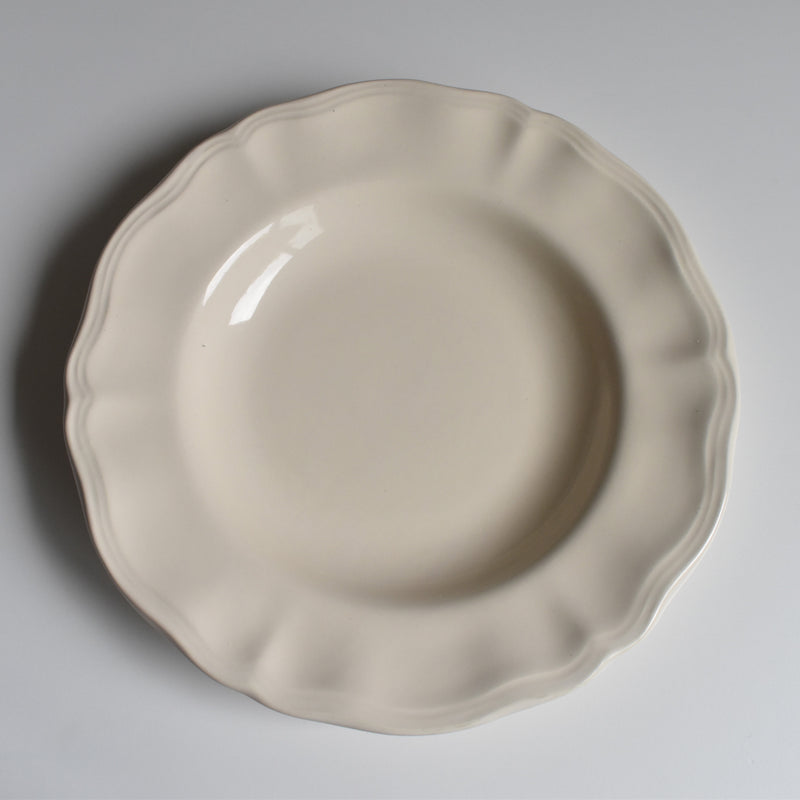 Vintage Deep Plate, Flower Rim A