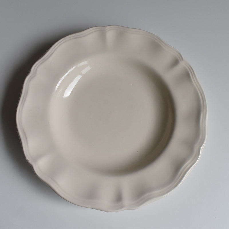 Vintage Deep Plate, Flower Rim B