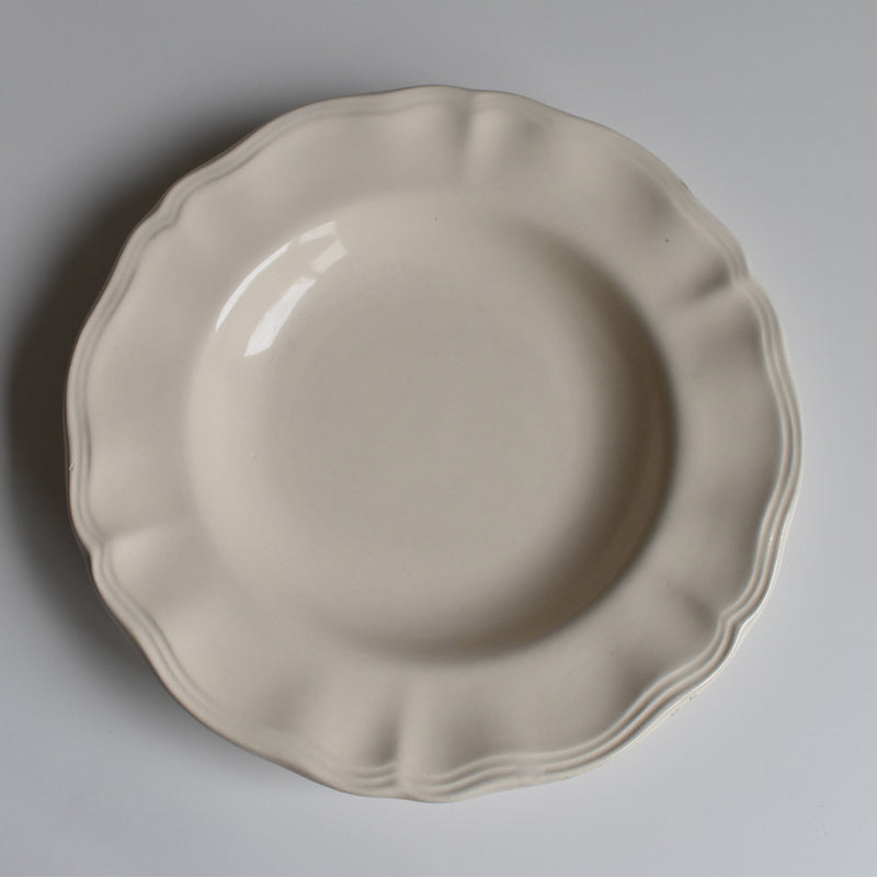 Vintage Deep Plate Flower Rim C
