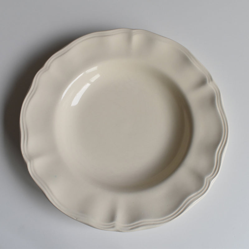 Vintage Deep Plate, Floral Rim, E