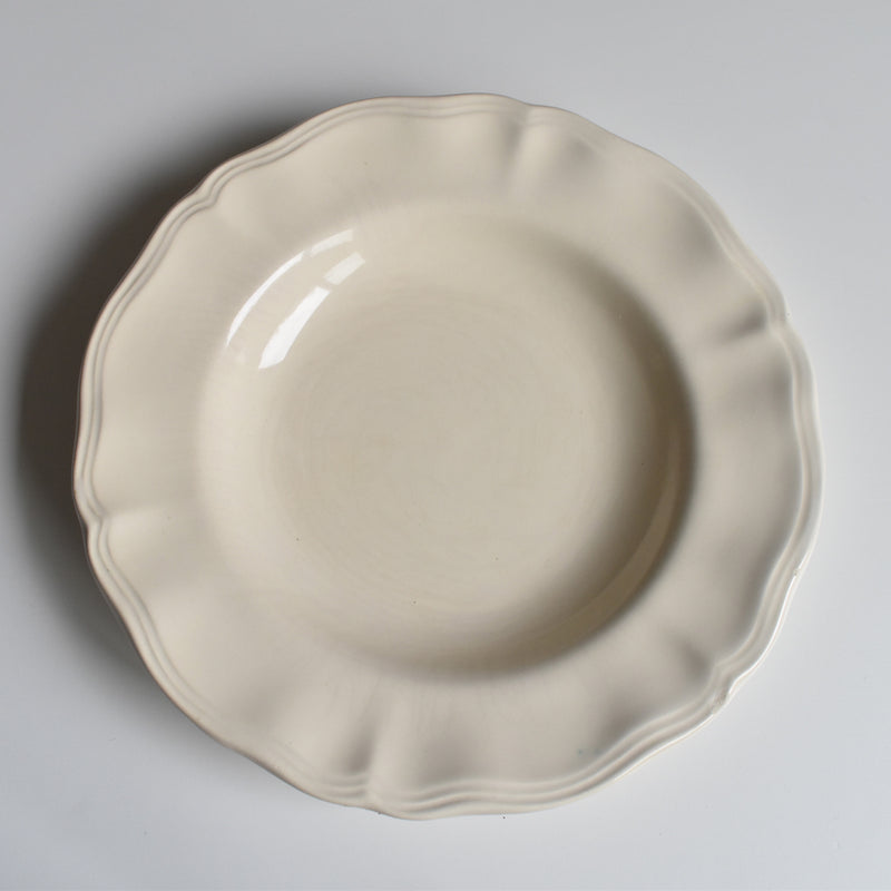 ヴィンテージ深皿 花リム H