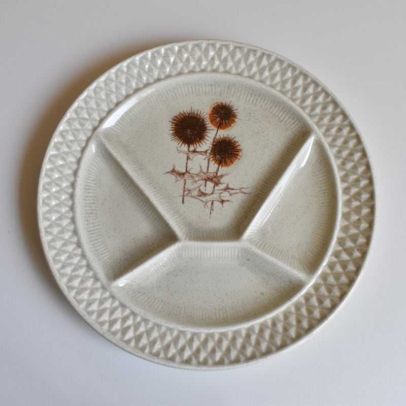 Vintage Fondue Plate Sarreguemines Chardons D