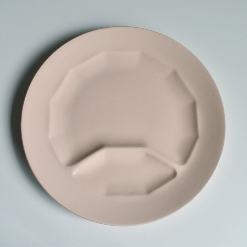 Vintage Fondue Plate Digoin & Sarreguemines Pink A