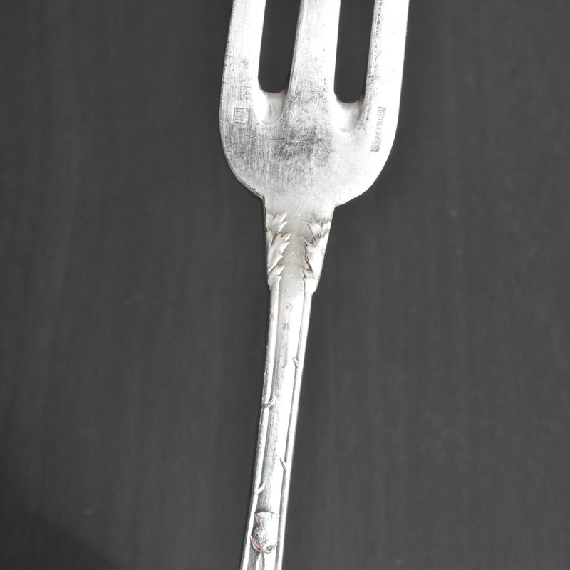 Antique Silver Plated Fork, Boulenger, Chardons (Thistles)