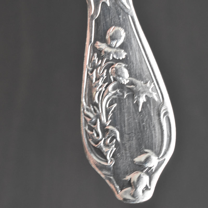 Antique Silver Plated Fork, Boulenger, Chardons (Thistles)