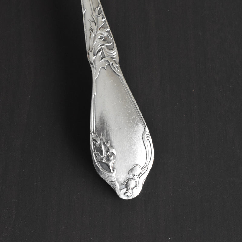 Antique Silver Plated Fork, Boulenger, Chardons (Thistles)
