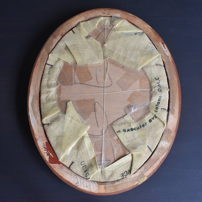 ヴィンテージオーヴァル フレーム クロスステッチ付き （ブーケ）