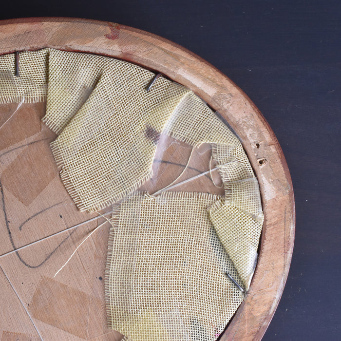 ヴィンテージオーヴァル フレーム クロスステッチ付き （ブーケ）