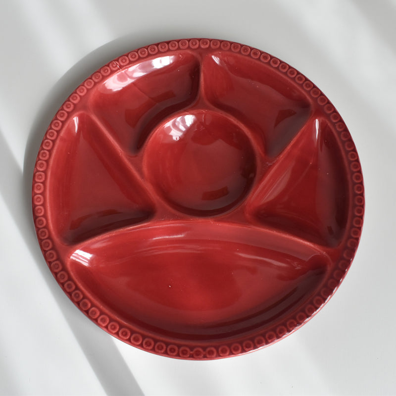Vintage Fondue Plate Gien Bordeau