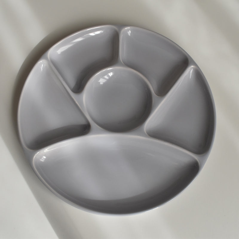 Vintage Fondue Plate Gien Gris E