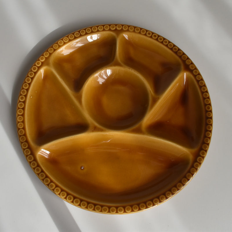 Vintage Fondue Plate Gien Miel