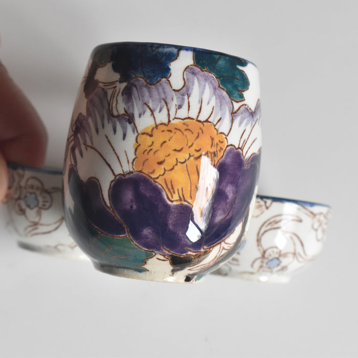 アンティークマスタード＆塩入れ ジアン Mauves（モーヴ）