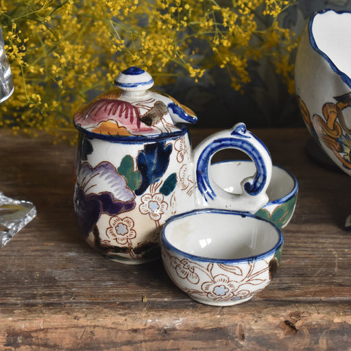 アンティークマスタード＆塩入れ ジアン Mauves（モーヴ）