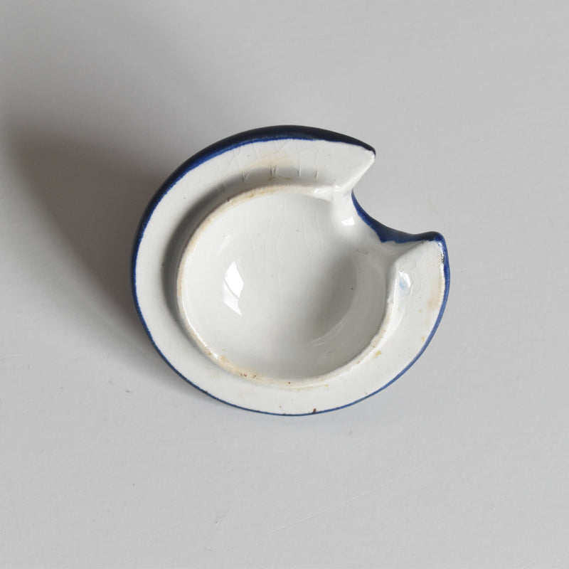 Antique Mustard Pot and Salt Cellar, Gien Mauves