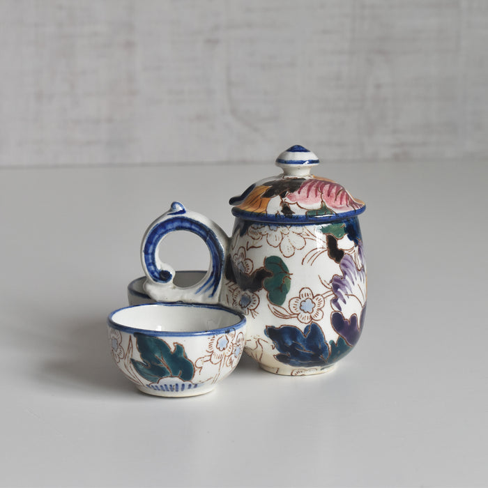 アンティークマスタード＆塩入れ ジアン Mauves（モーヴ）