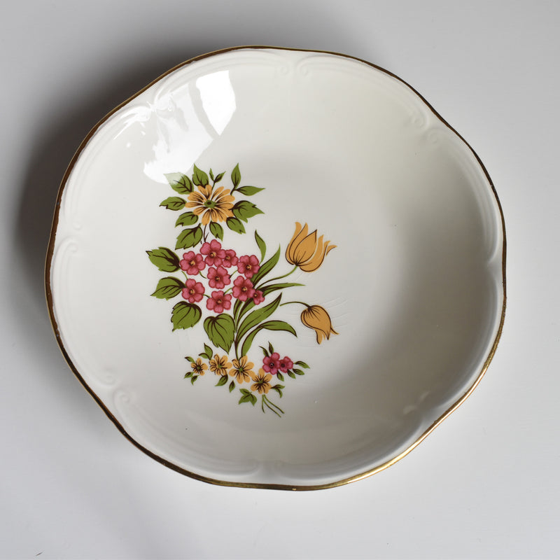 Vintage Deep Plate Gien Floréal