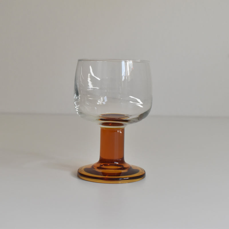 Vintage Stemmed Wine Glass (Brown)