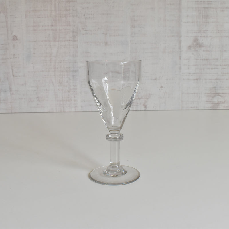Antique wine glass, faceted