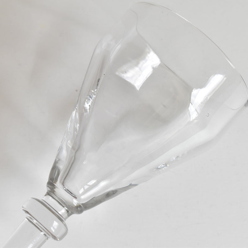 Antique wine glass, faceted