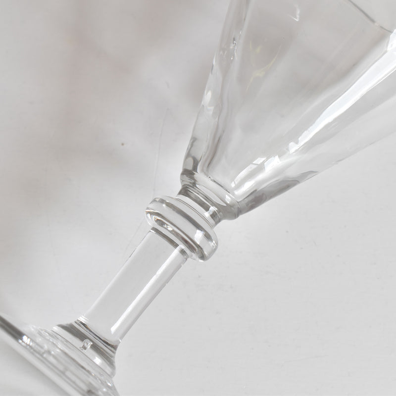 Antique wine glass, faceted