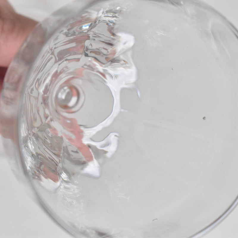 Antique wine glass, faceted